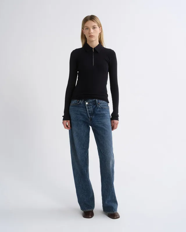 agolde-arc-criss-cross-jean-form-jeans-dunkelblau-indigo image 1