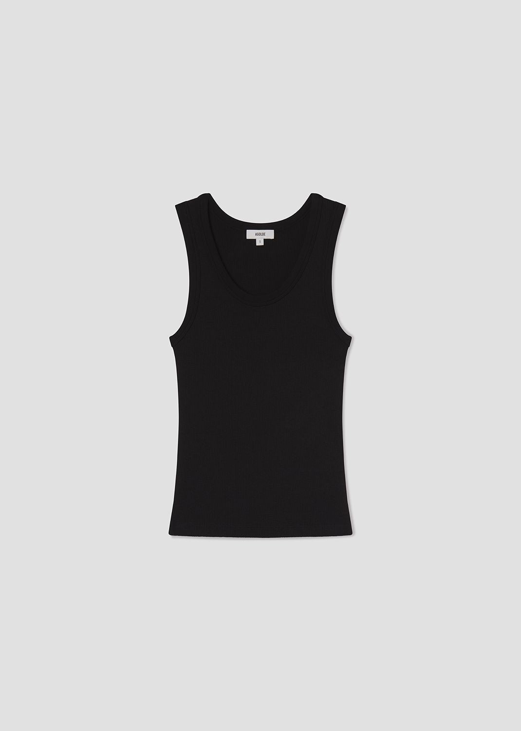 agolde-poppy-tank-top-schwarz-bio-baumwolle-ripp image 6