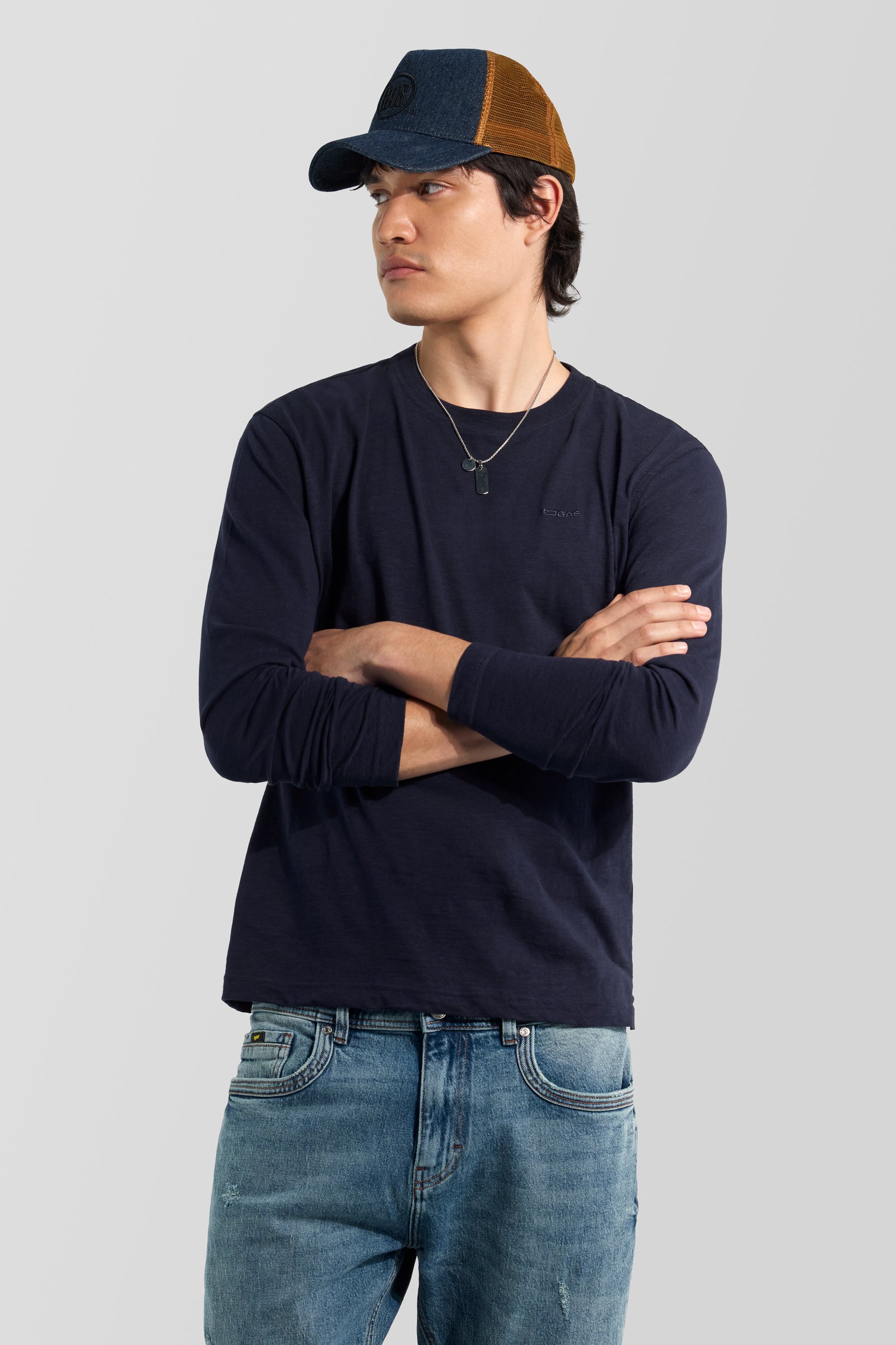 gas-dharis-m-l-logo-g-4706-langarmshirt-herren-baumwolle image 1