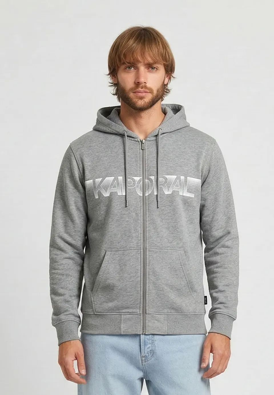 kaporal-barto-hoodie-grau-regular-herren-reissverschluss image 1