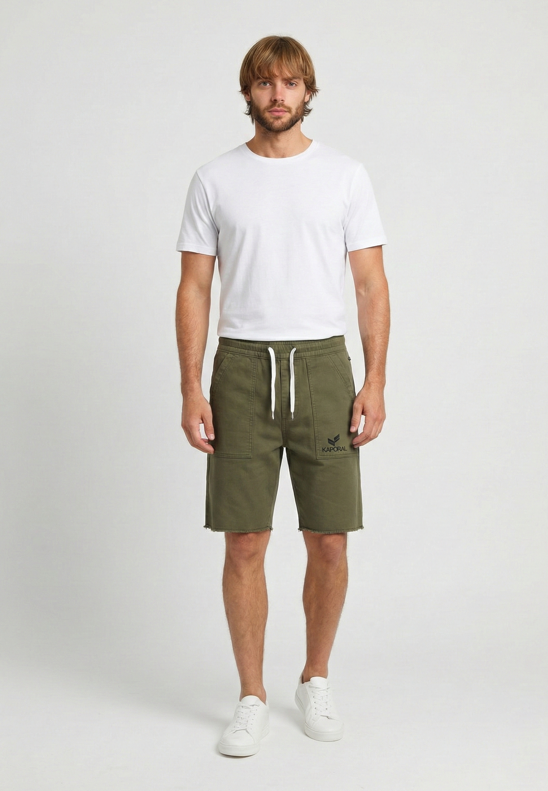 kaporal-kasius-shorts-herren-khaki-molleton-regular image 1