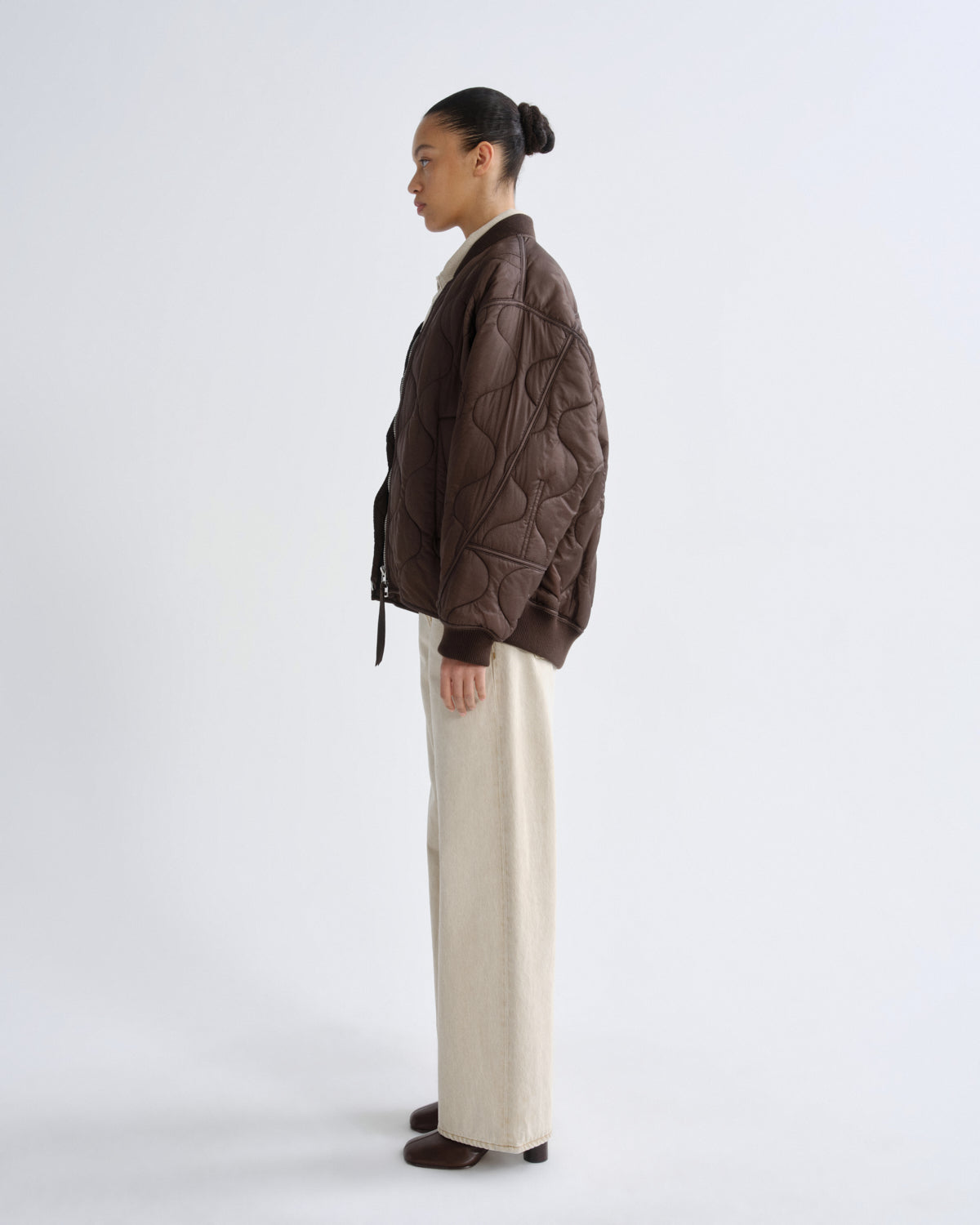 agolde-isla-quilted-jacket-steppjacke-bourbon image 4