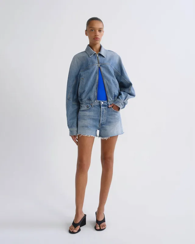 agolde-parker-short-post-damen-jeansshorts-hellblau image 1
