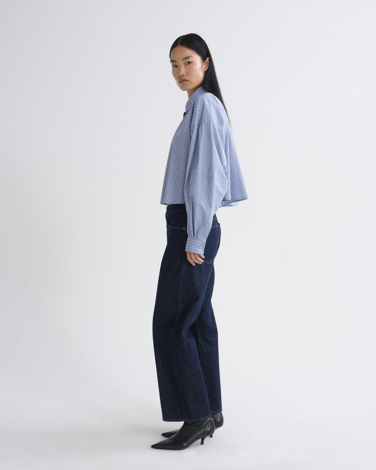 agolde-agnes-shirt-meyer-stripe-hemd-blau-wei-gestreift image 3
