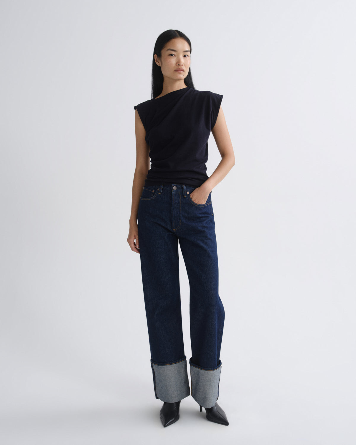 agolde-big-cuff-jean-petite-29-rinse-indigo image 1