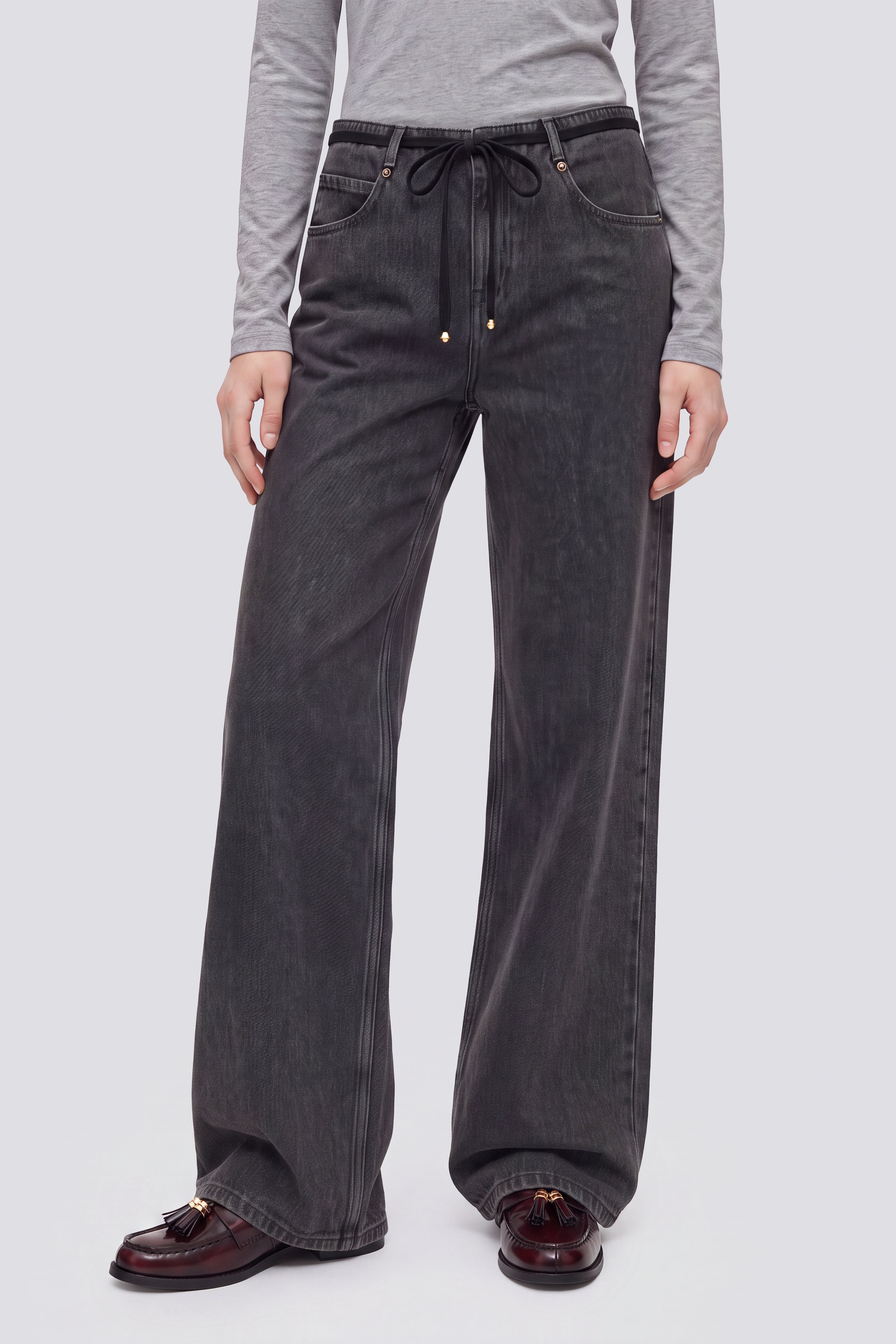 gas-fara-13bm-damen-jeans-wide-fit-schwarzes-denim image 3