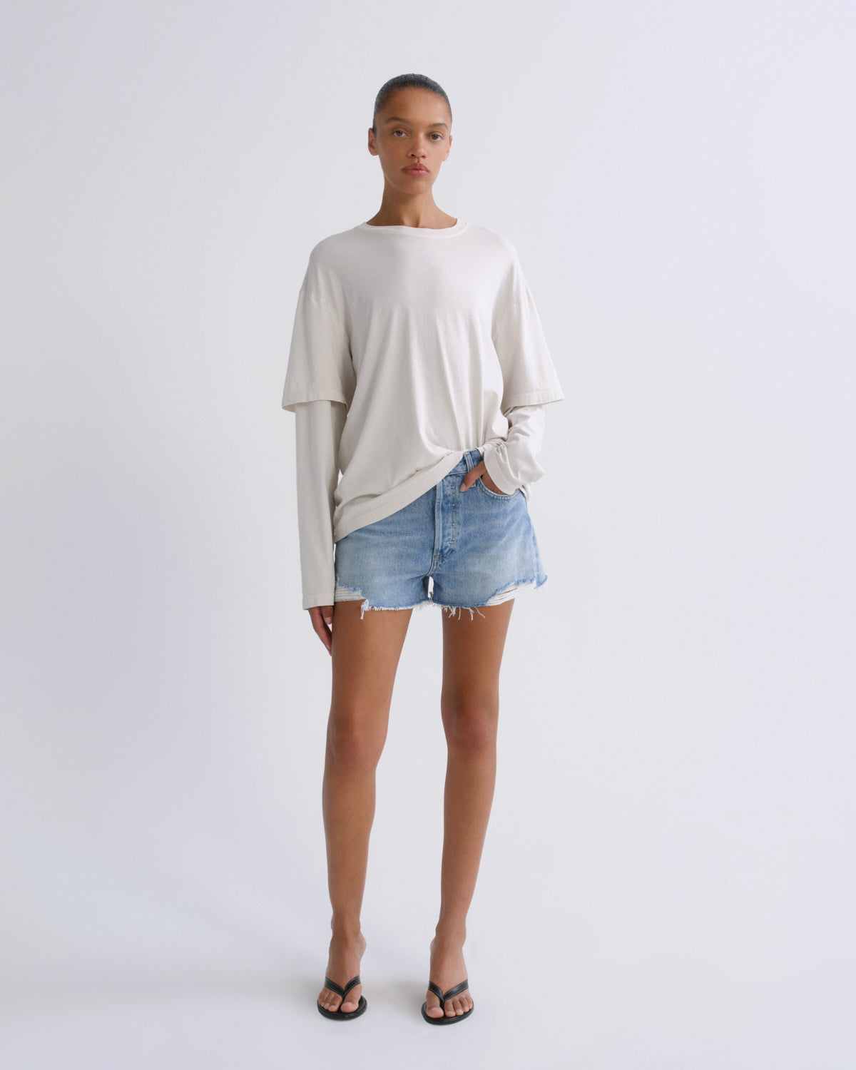 agolde-parker-jeansshorts-animate-hellblau-high-rise image 1