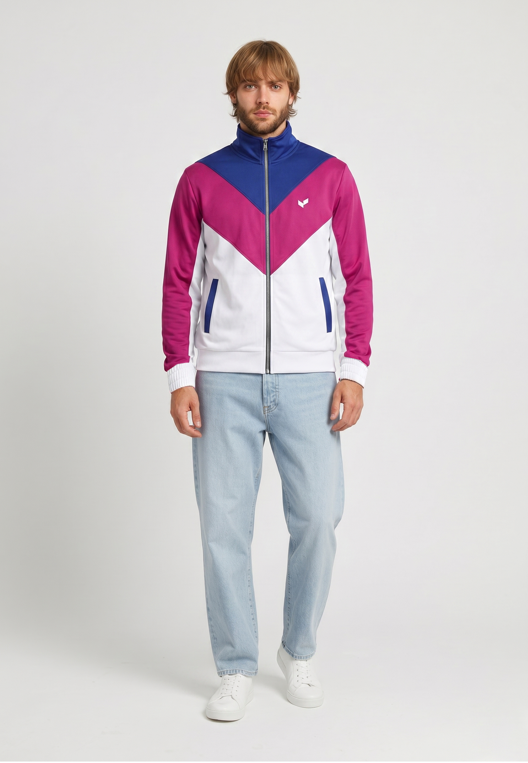 kaporal-reece-jacke-herren-wei-mit-rei-verschluss-logo image 1