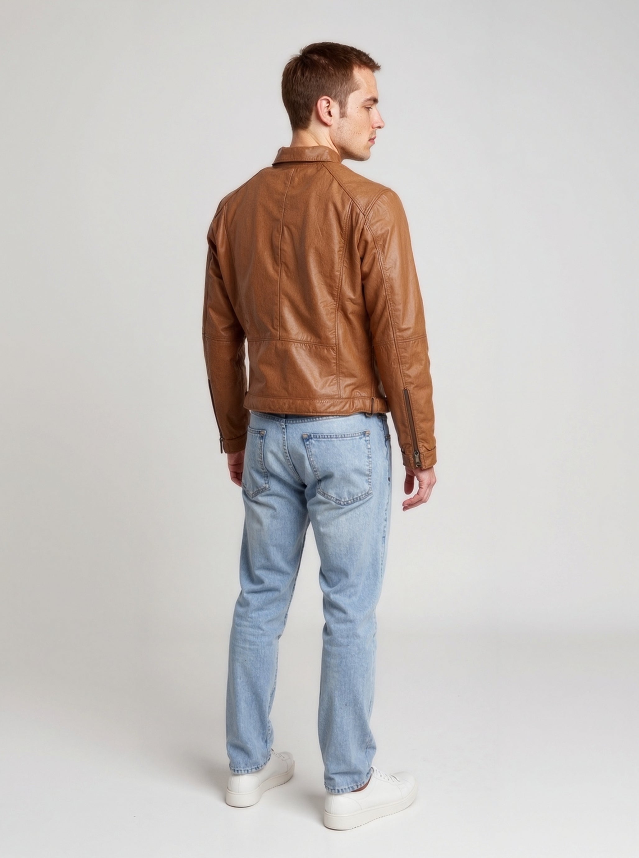 kaporal-boris-lederjacke-herren-cognac-slim-lammleder image 3