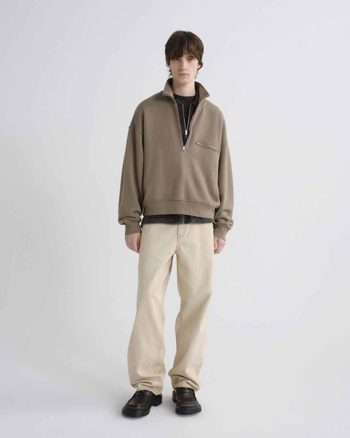 agolde-pavillion-trail-sweatshirt-herren-khaki image 3