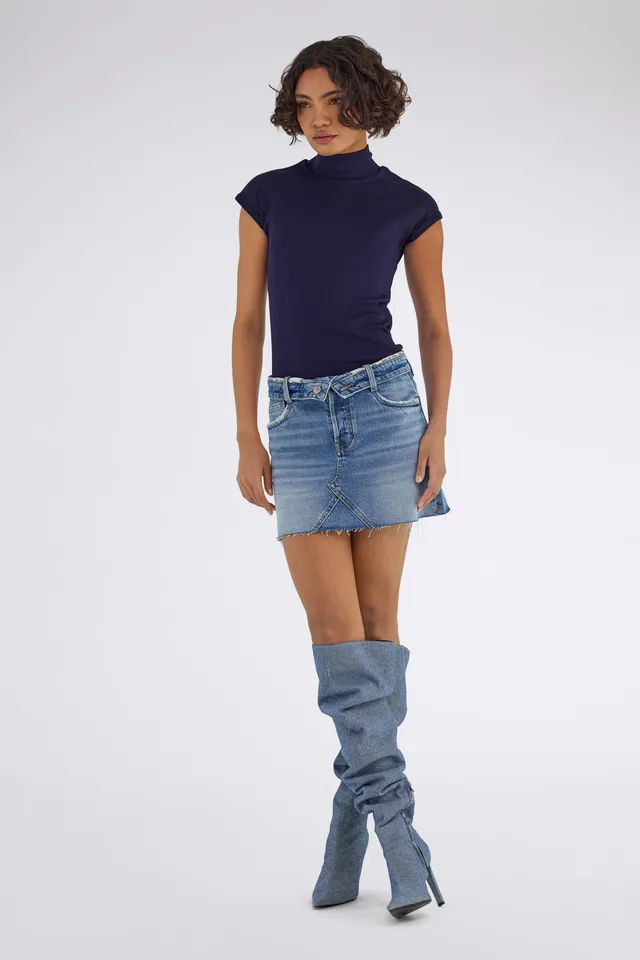 gas-new-lucy-69mm-jeansrock-damen-indigo-stone-wash image 1