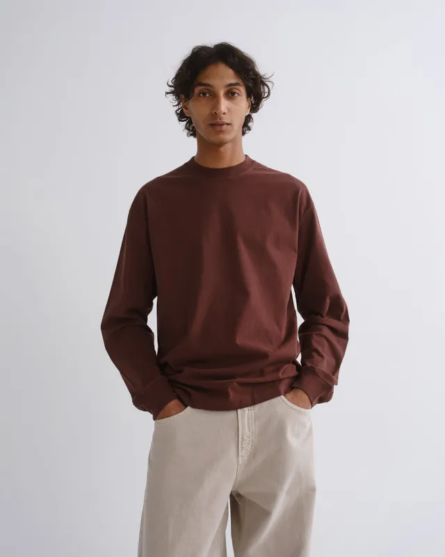 agolde-asha-langarmshirt-bitter-root-braun-baumwolle image 1