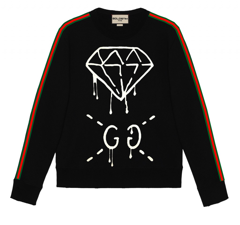 goldenim-paris-homme-sweat-phil-noir-herren-sweatshirt image 1