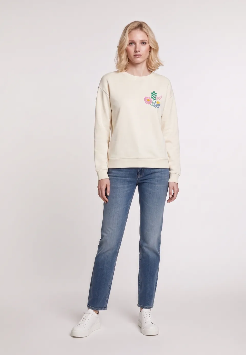 kaporal-keana-sweatshirt-creme-floral-damen-rundhals image 1