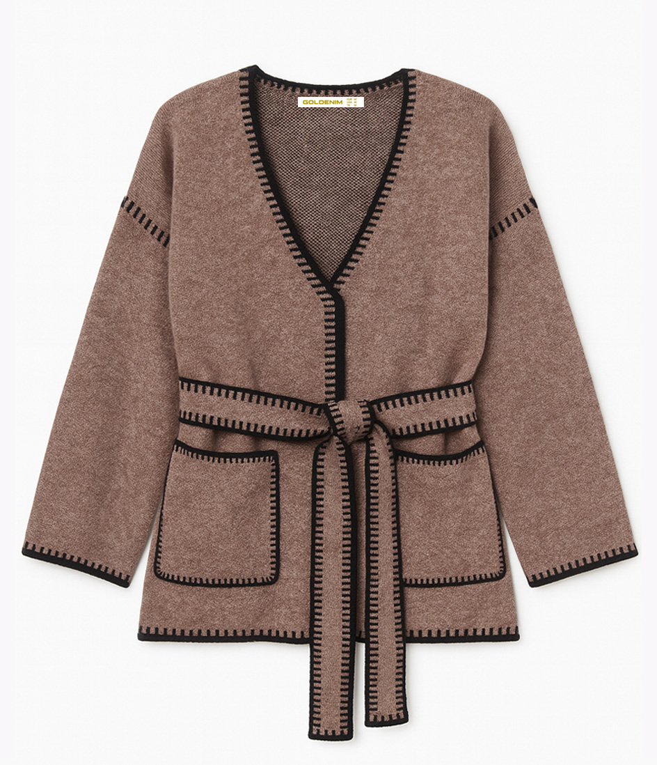goldenim-paris-femme-veste-point-choco-jacke-braun image 1