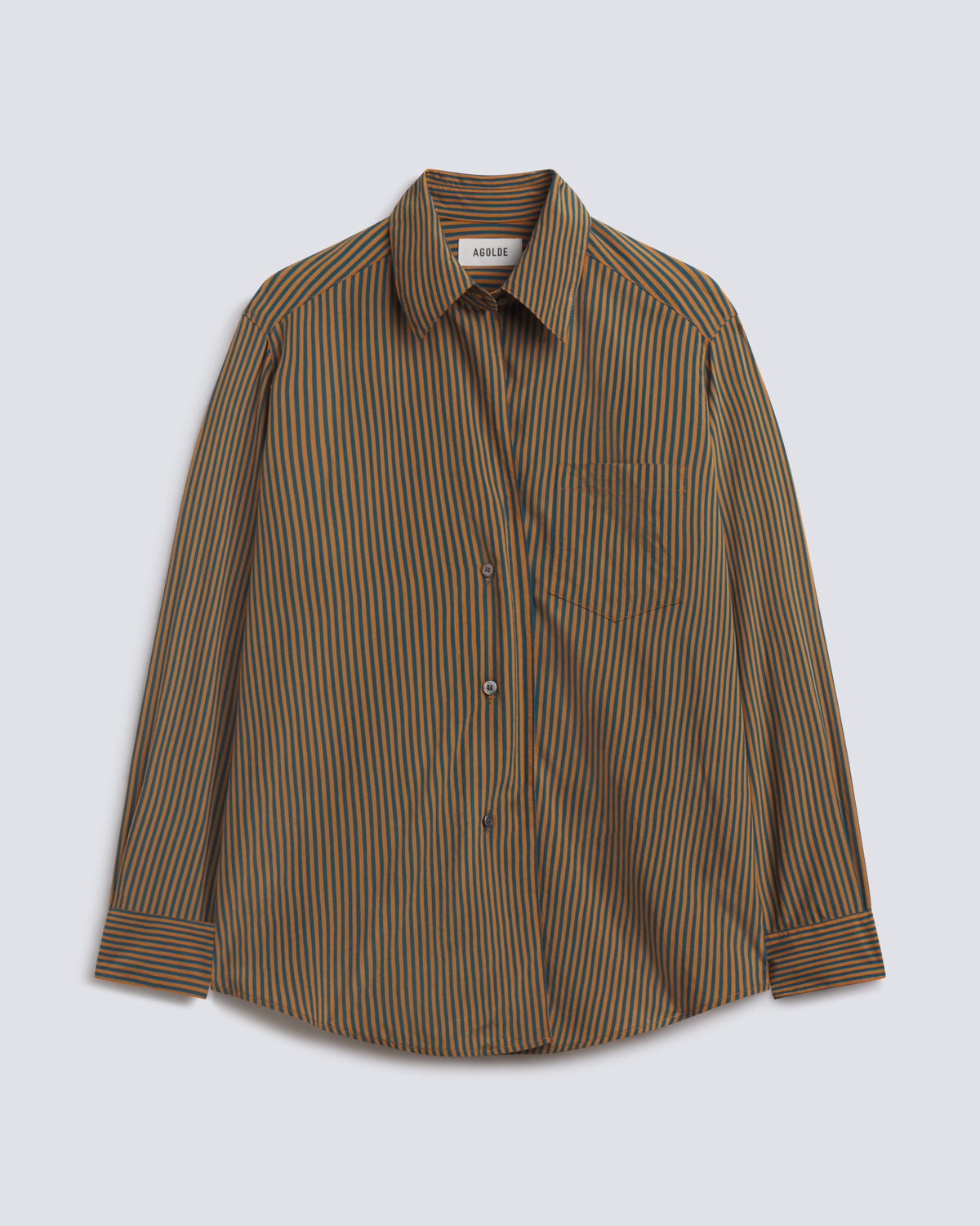 agolde-aris-shirt-streifenhemd-trace-stripe-teal image 6