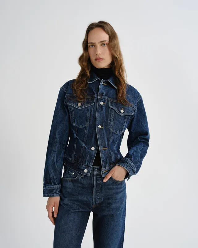 agolde-veronica-jeansjacke-covell-indigo-rigid image 1