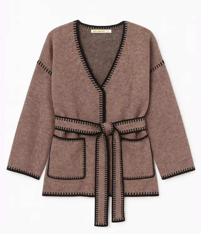 goldenim-paris-femme-veste-point-choco-jacke-braun image 1
