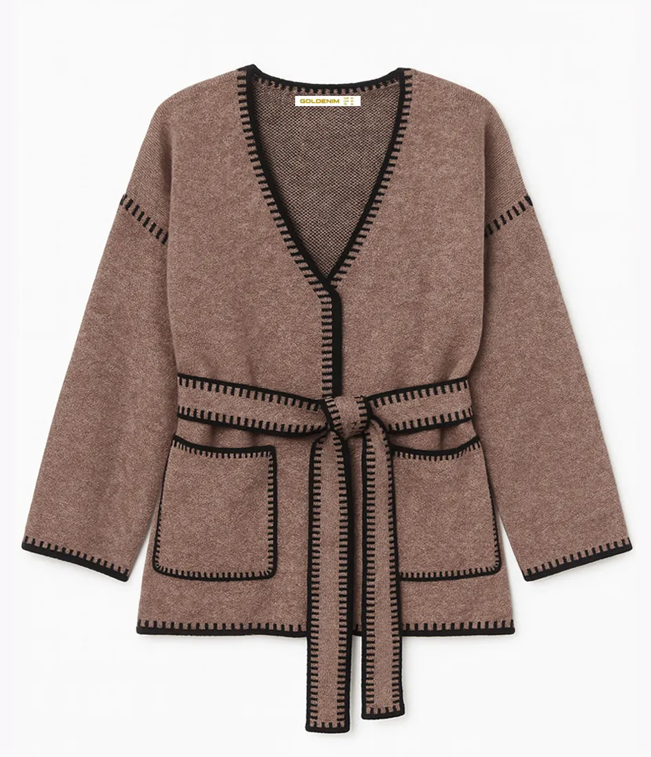 goldenim-paris-femme-veste-point-choco-jacke-braun image 1