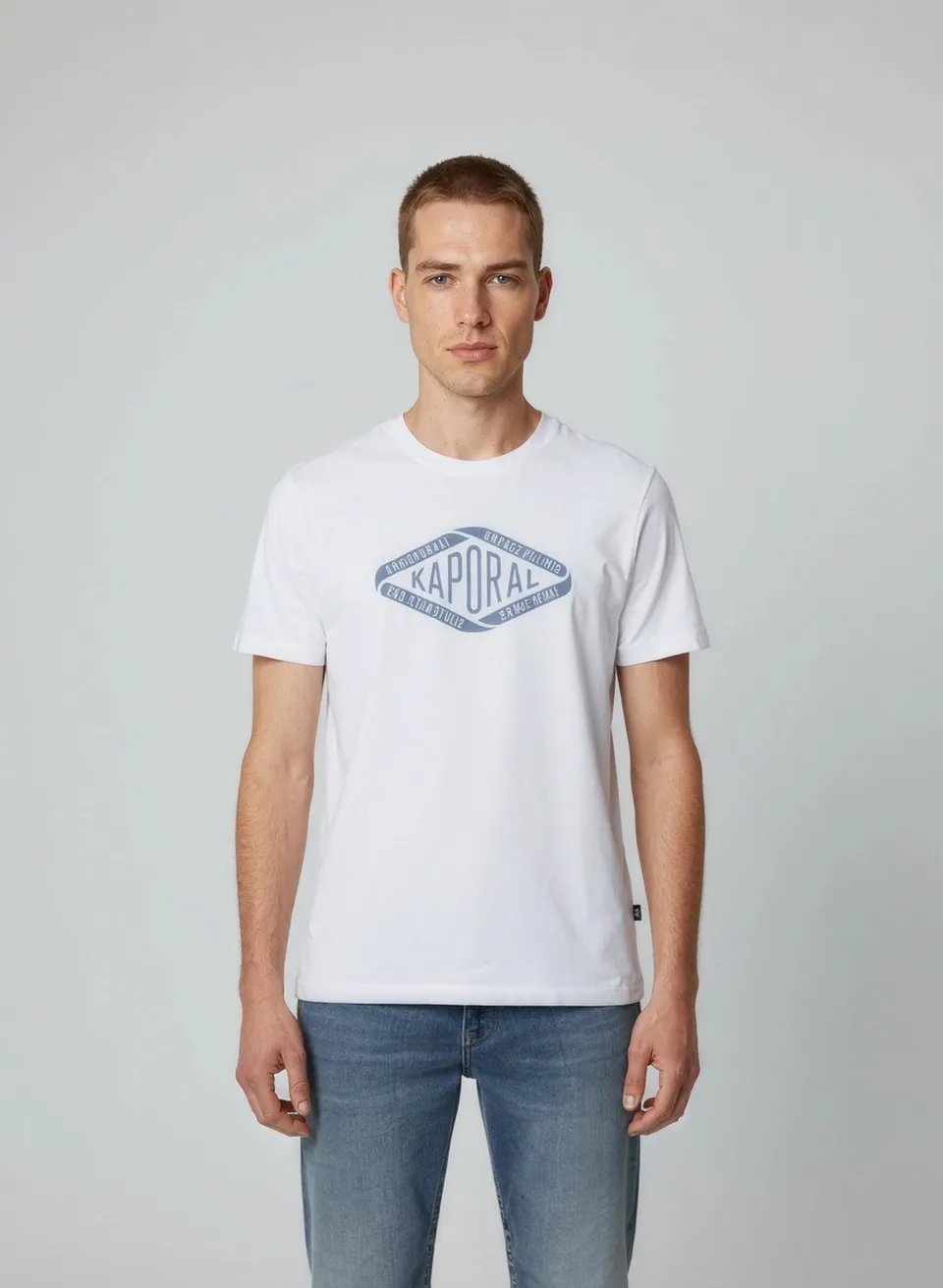 kaporal-raz-regular-t-shirt-herren-wei-baumwolle-logo image 1