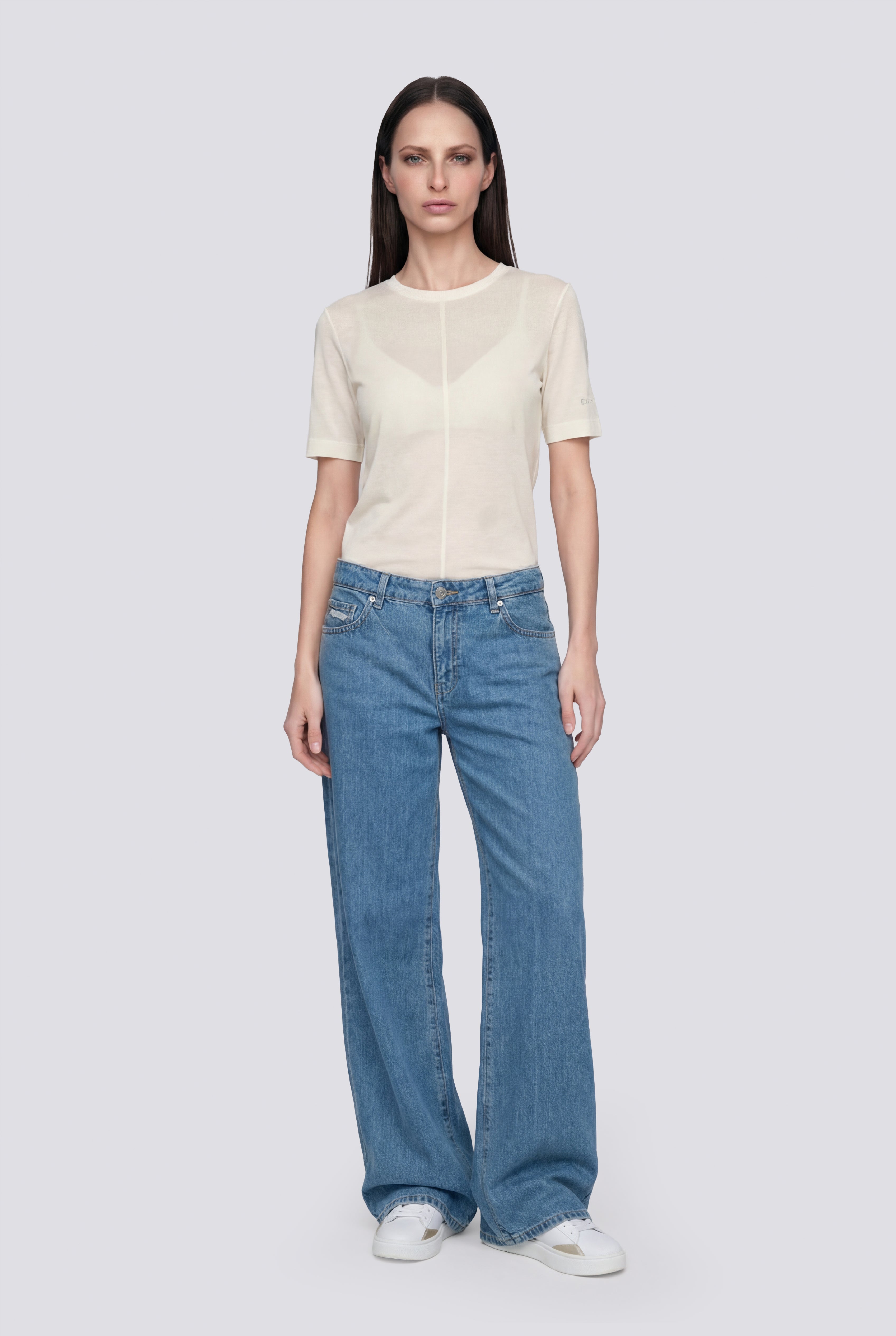 gas-dianty-gas-1984-1029-damen-t-shirt-tencel-slim image 2