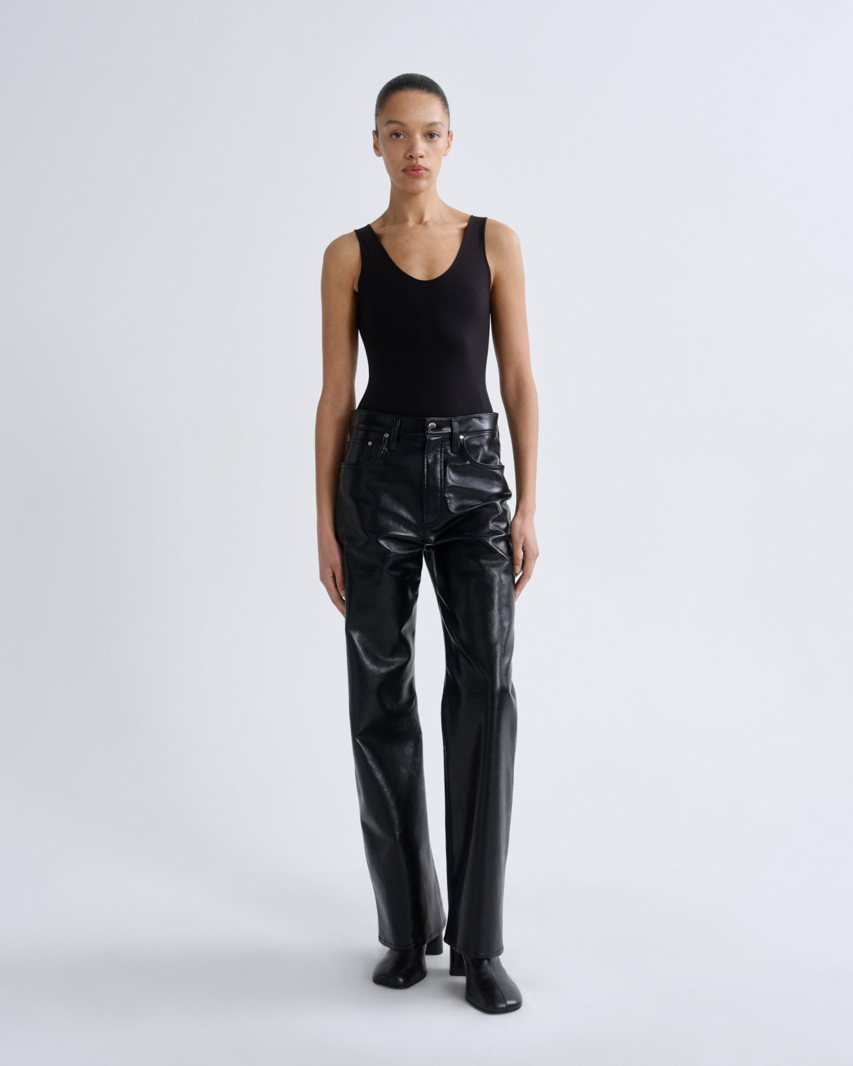 agolde-tora-bodysuit-body-schwarz-damen-tank-elastan image 3