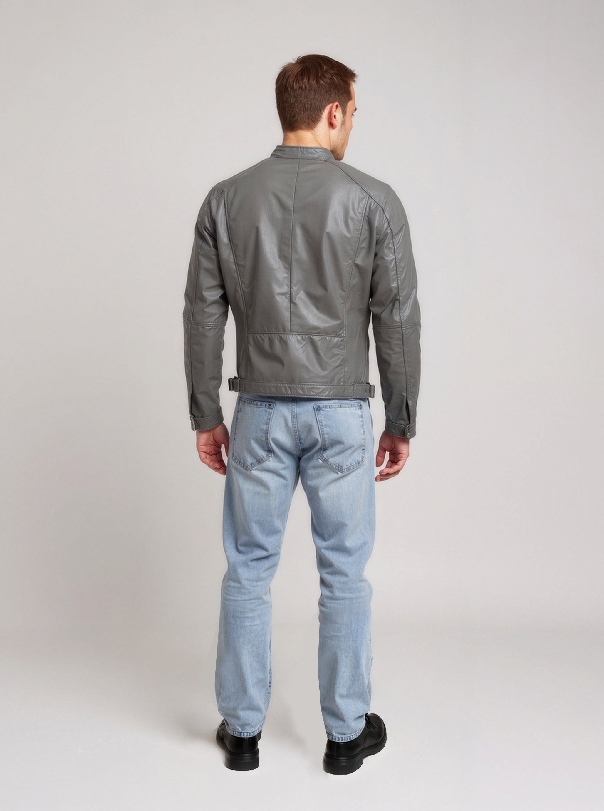 kaporal-calvin-lederjacke-herren-vintage-grau-biker-slim image 3