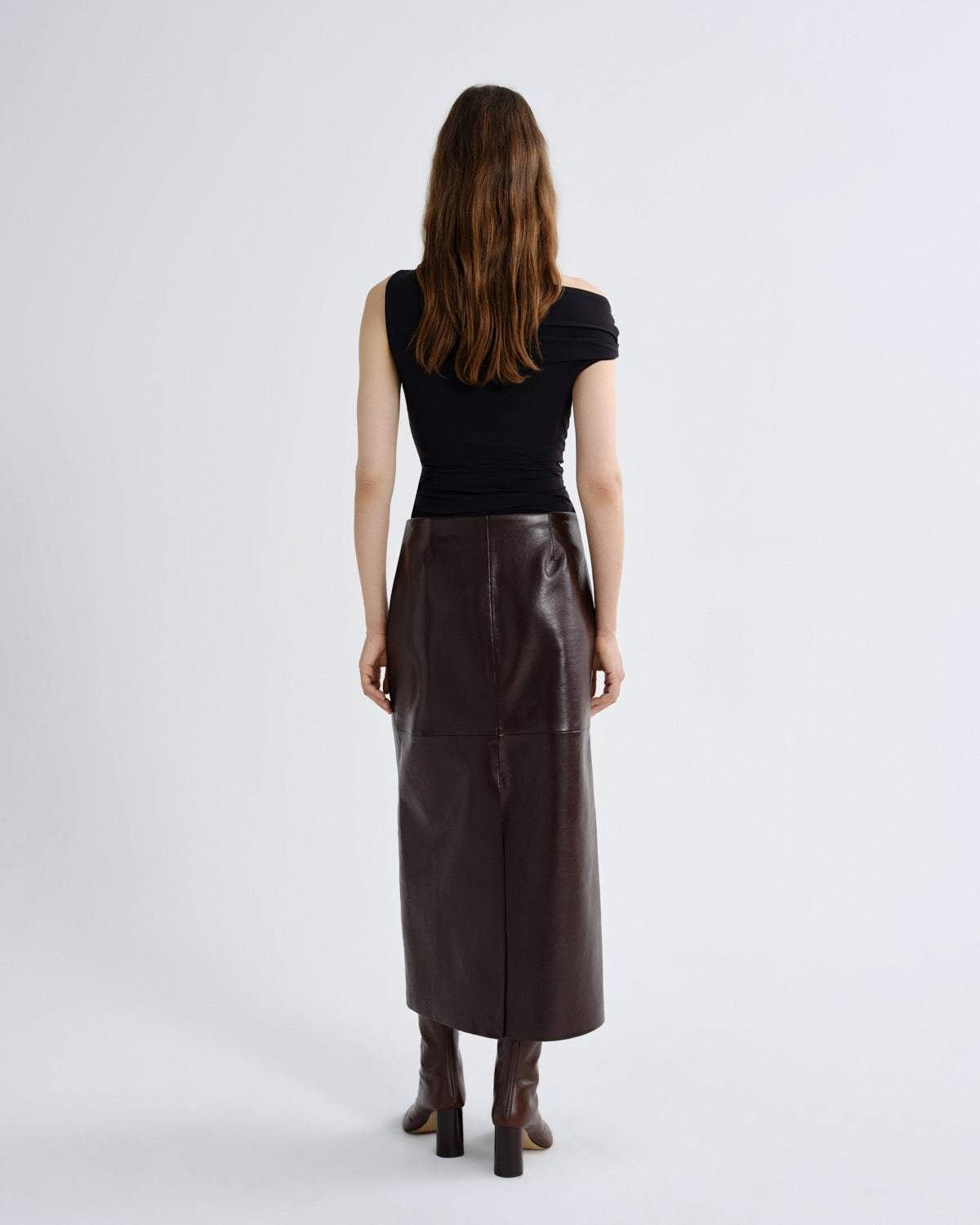 agolde-hikson-skirt-lederrock-madera-damen-braun-midi image 2