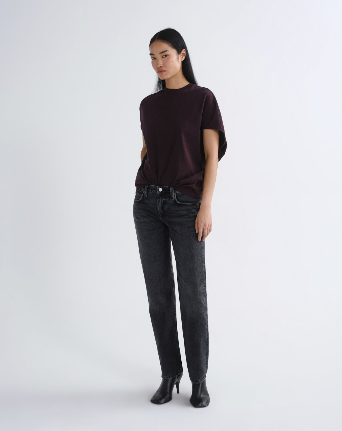 agolde-souline-t-shirt-eggplant-lila-baumwolle-damen image 4