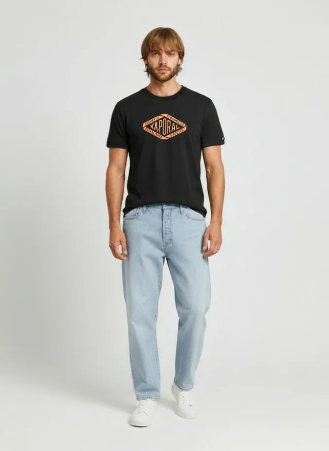 kaporal-raz-t-shirt-herren-schwarz-100-baumwolle image 1