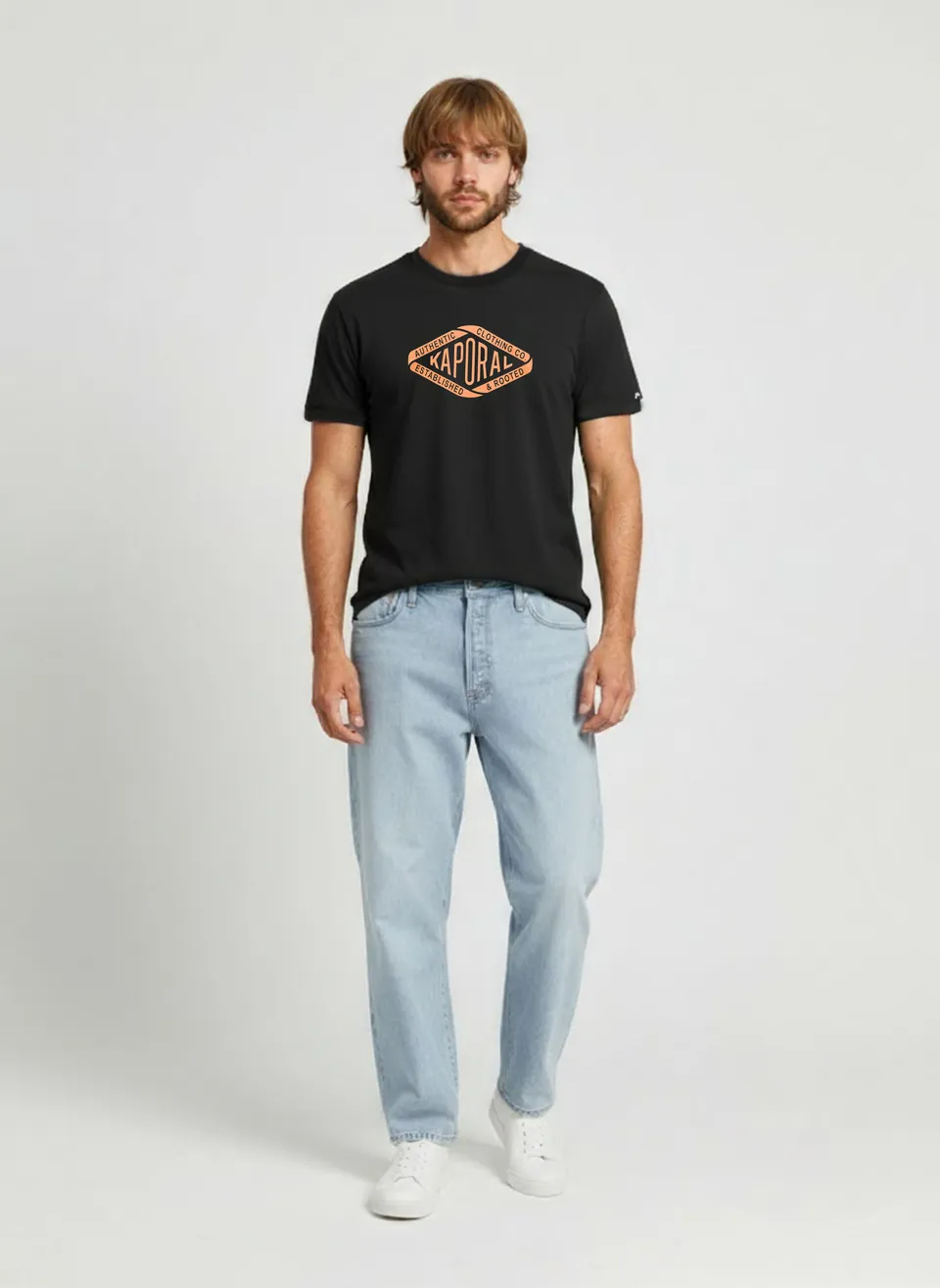 kaporal-raz-t-shirt-herren-schwarz-100-baumwolle image 1