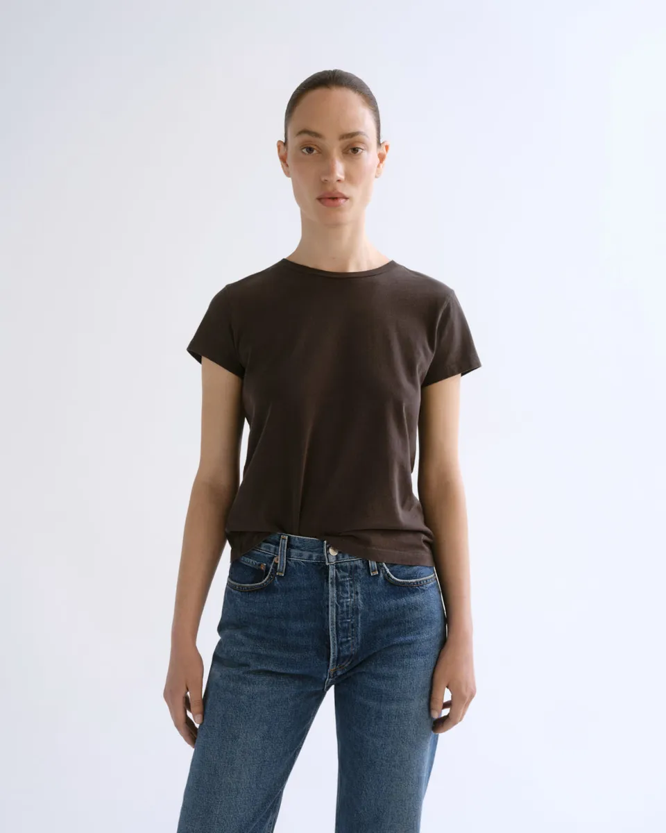agolde-adine-t-shirt-forge-braun-bio-baumwolle image 1