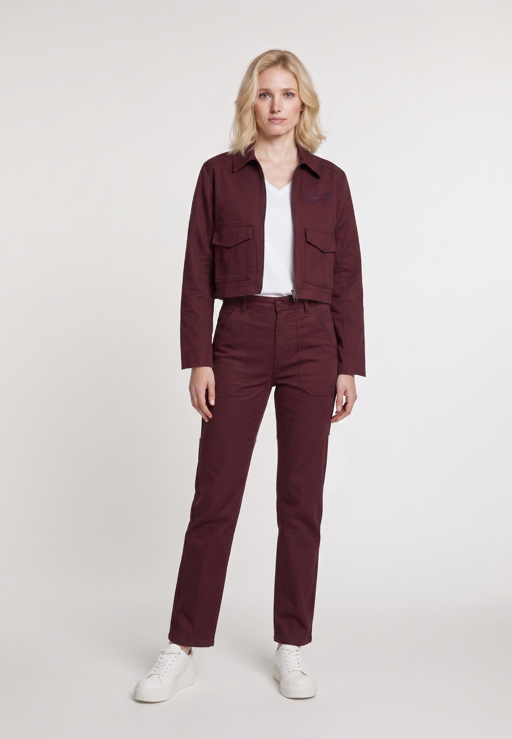 kaporal-kassandre-jacke-damen-bordeaux-kurz-rei-verschluss image 2