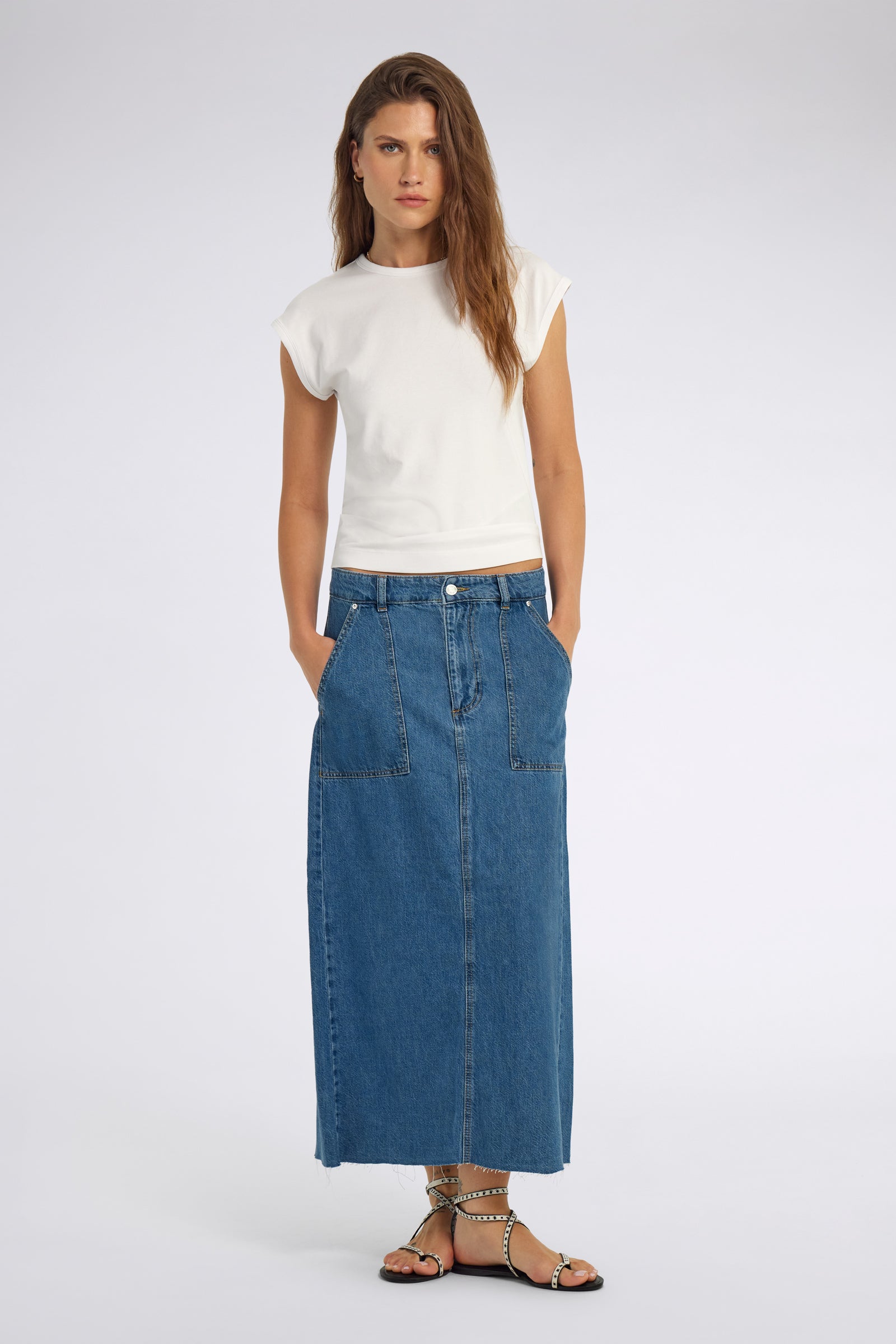 gas-wera-wk-mid-skirt-95mm-jeansrock-midi-indigo-regular image 1