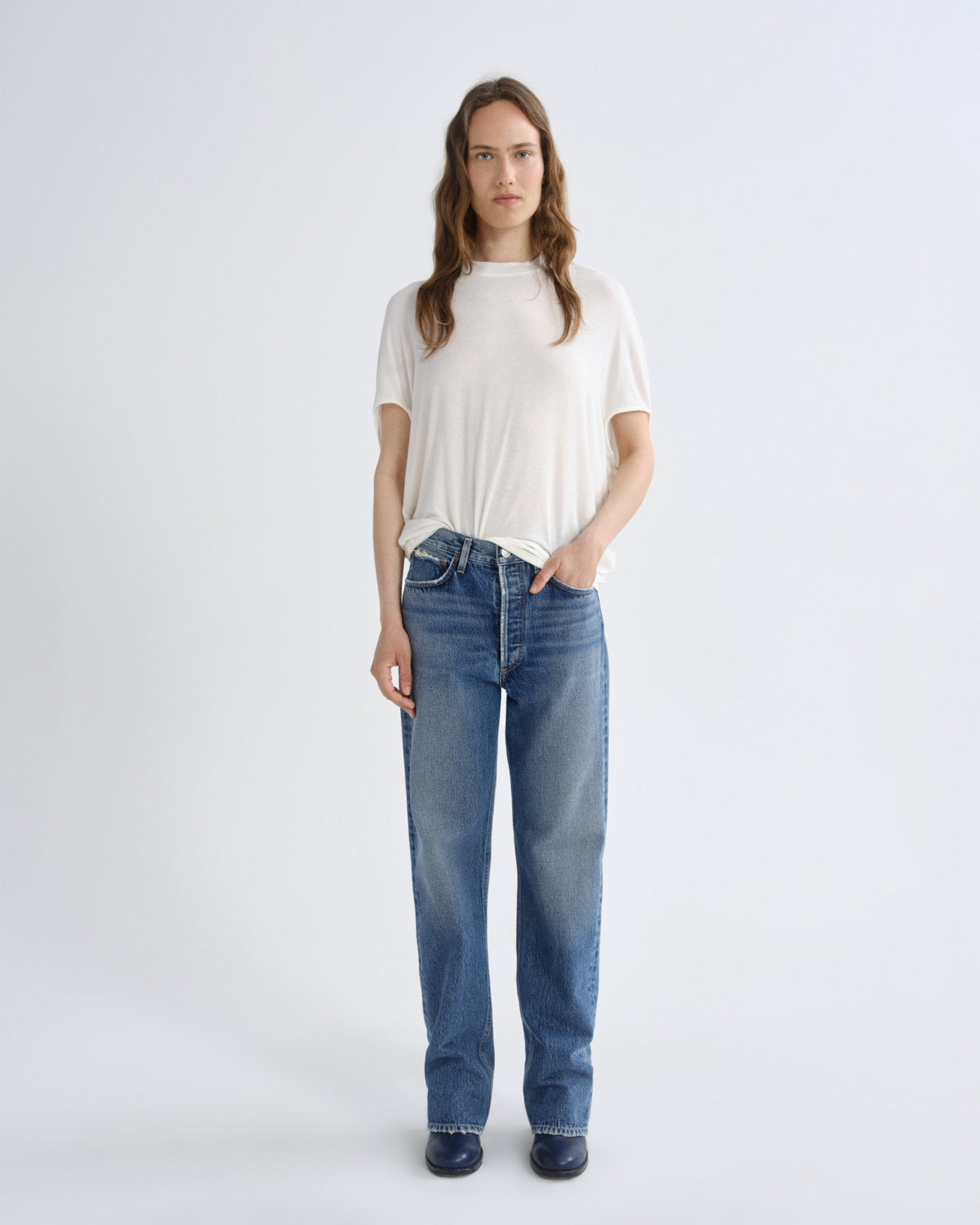 agolde-souline-top-shirt-oat-milk-kaschmir-mix image 3