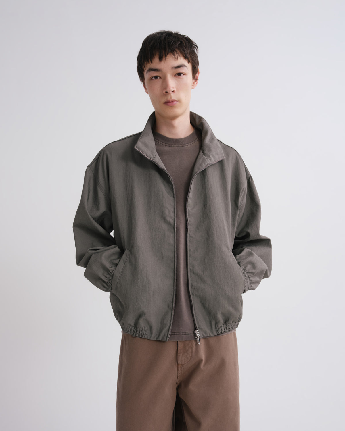agolde-marshall-windbreaker-jacke-millstone-grau image 1