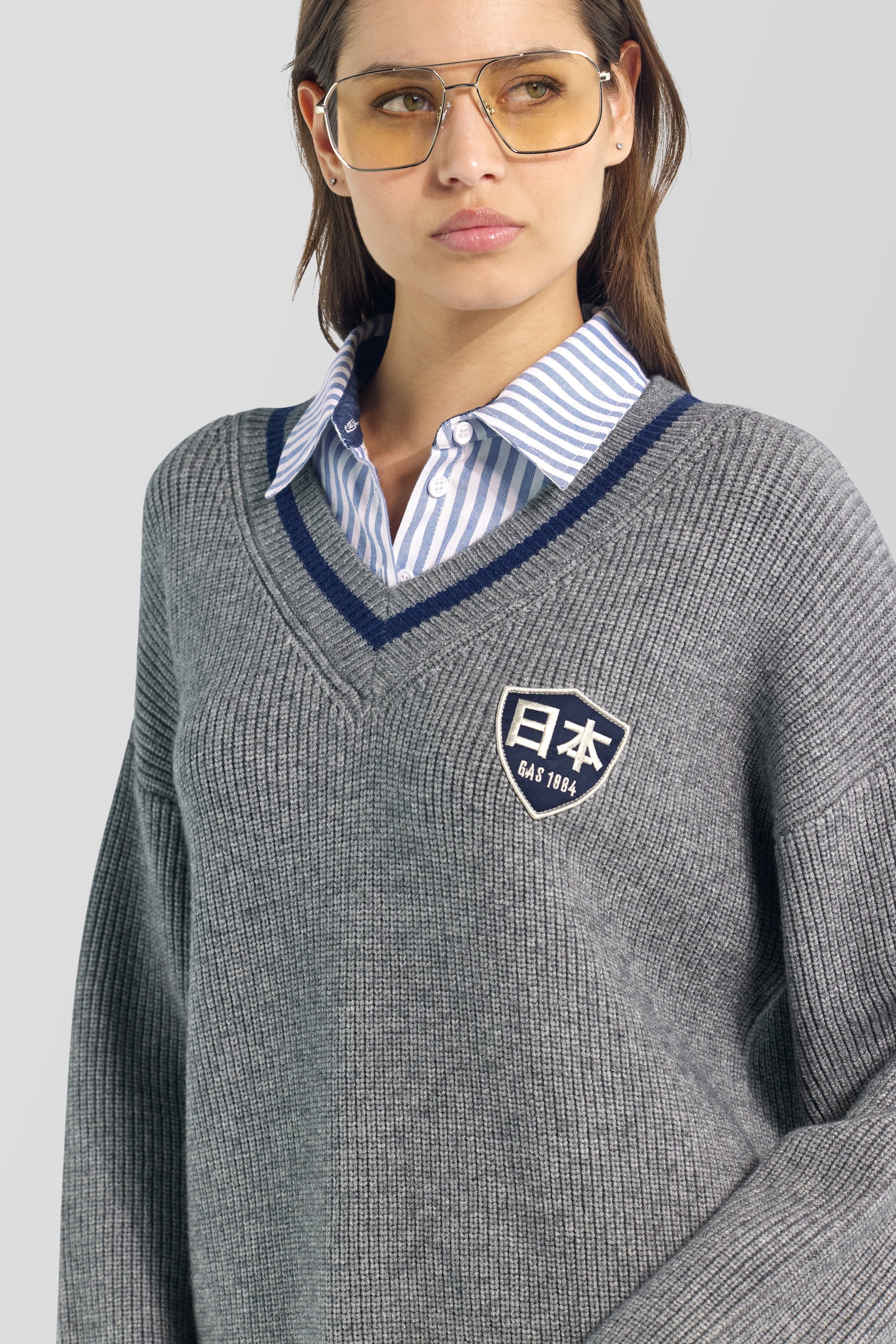 gas-kate-costumized-2937-damen-strickpullover-v-ausschnitt image 3