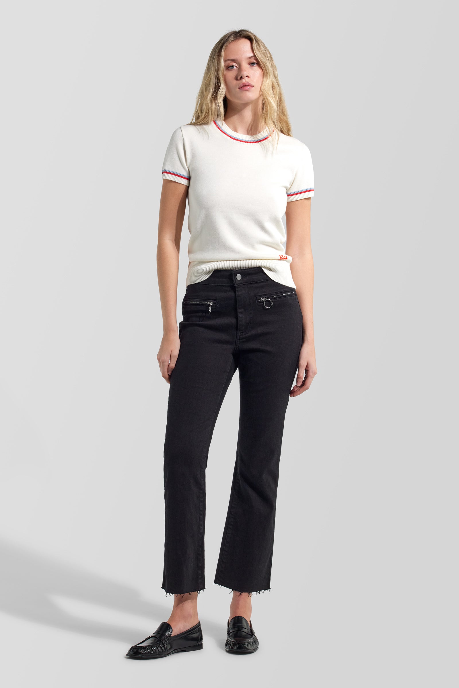 gas-ottavia-crop-flare-0200-damen-jeans-schwarz image 1