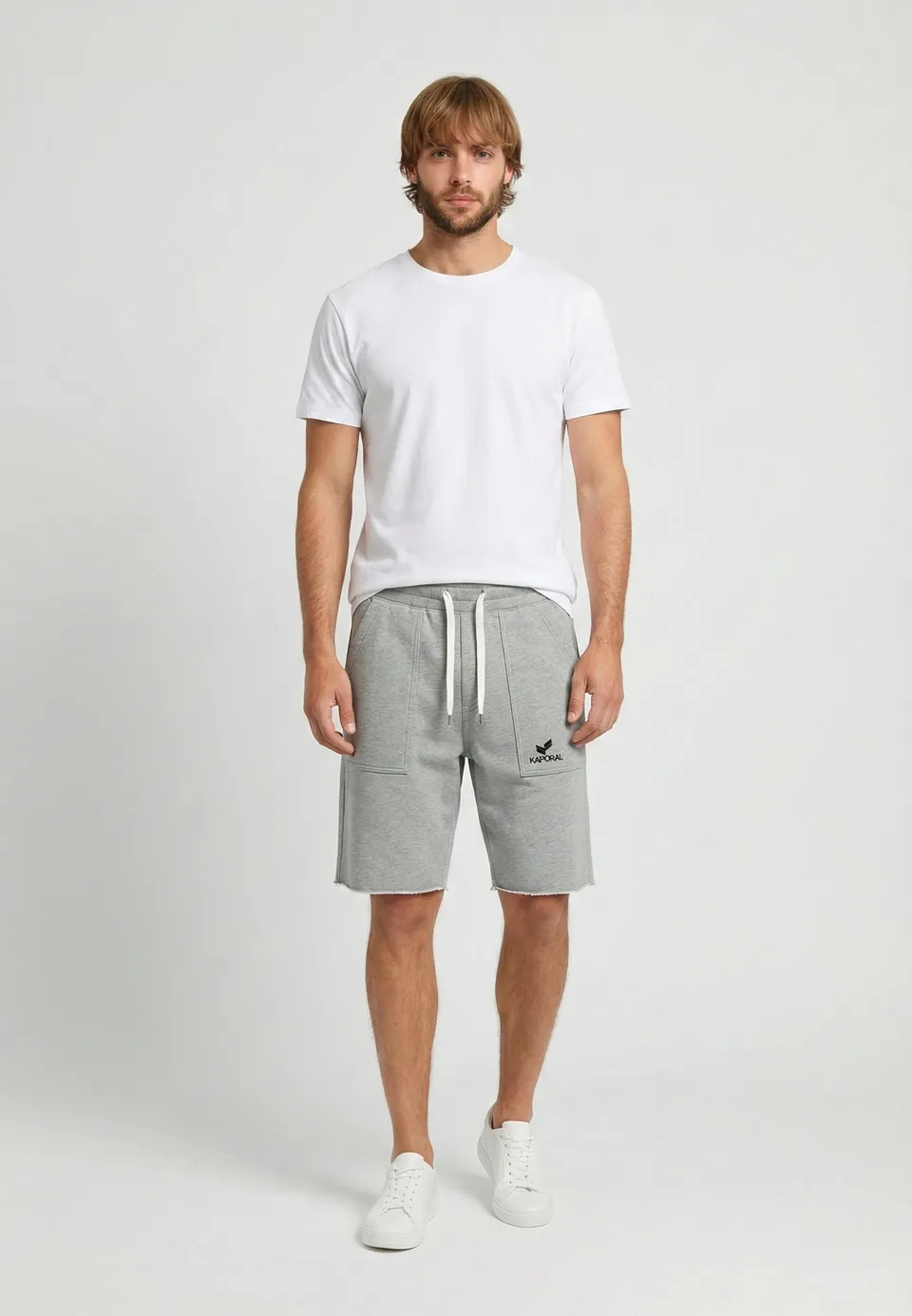 kaporal-kasius-sweatshorts-herren-grau-regular-baumwolle image 1