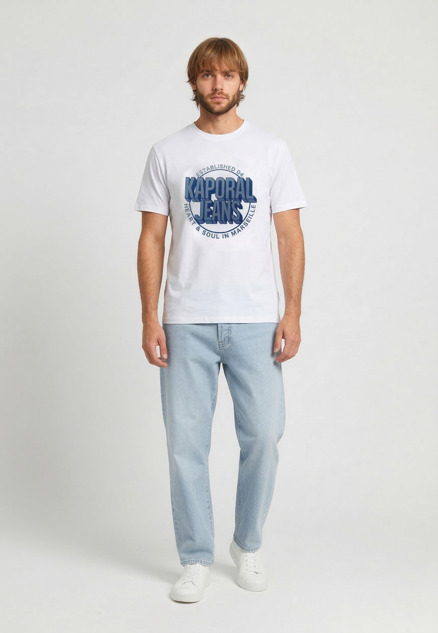 kaporal-tyler-t-shirt-herren-wei-baumwolle-regular image 1