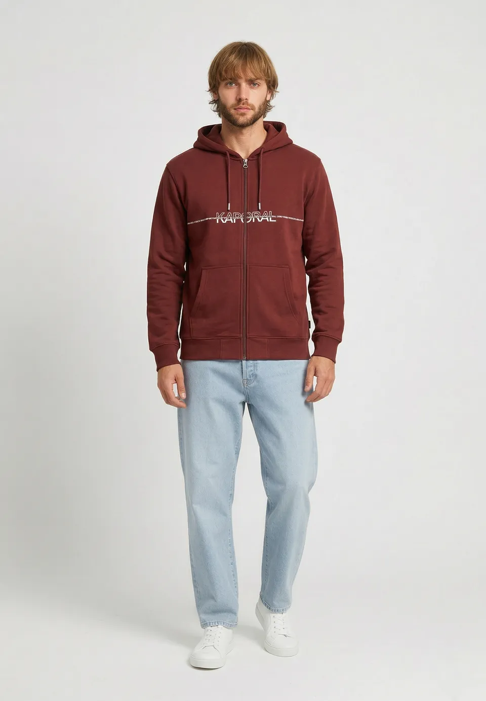 kaporal-rolan-sweatshirt-herren-bordeaux-regular-baumwolle image 1