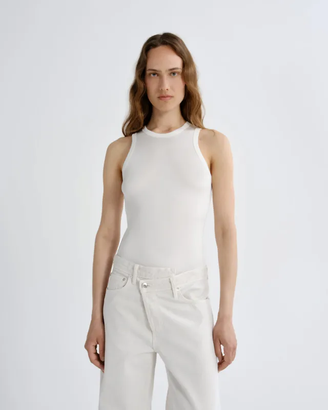 agolde-andre-racer-tank-top-vapor-ripp-viskose image 1