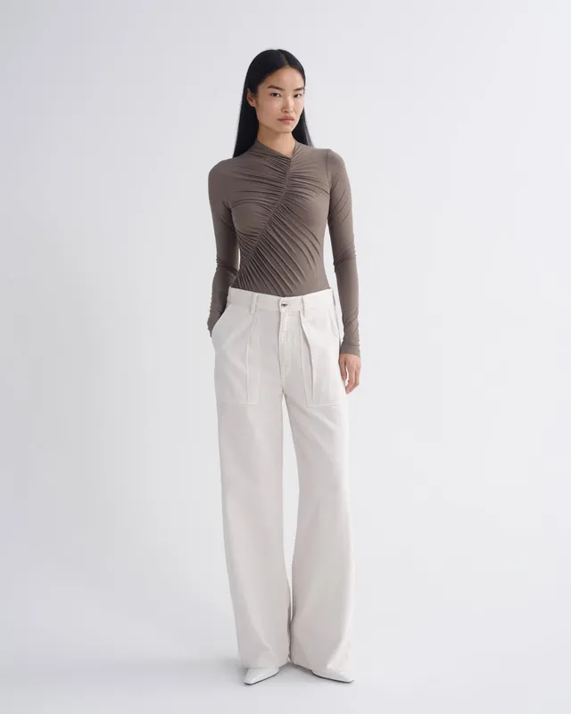 agolde-low-curve-utility-bone-damen-jeans-creme-flyweight image 1