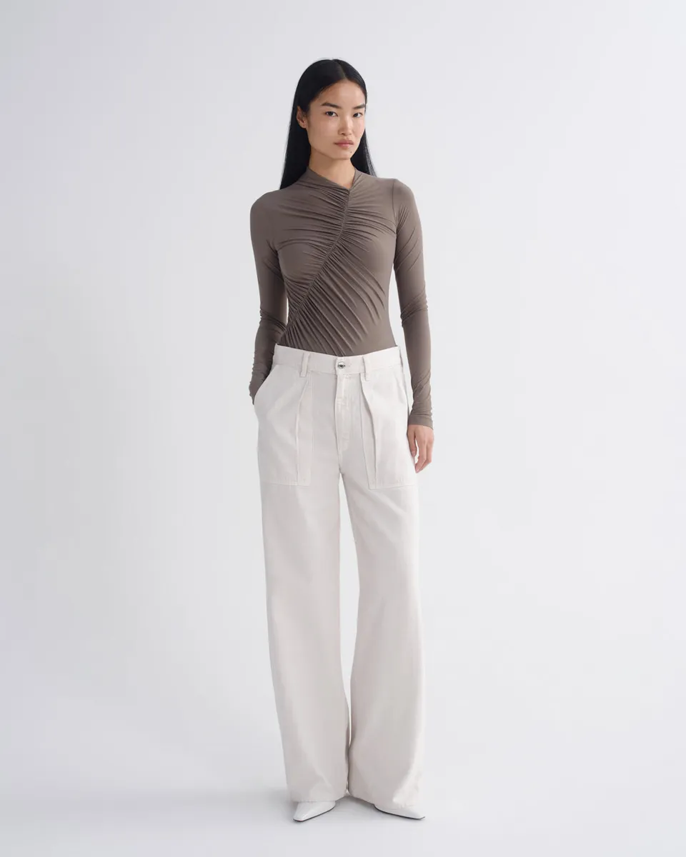 agolde-low-curve-utility-bone-damen-jeans-creme-flyweight image 1