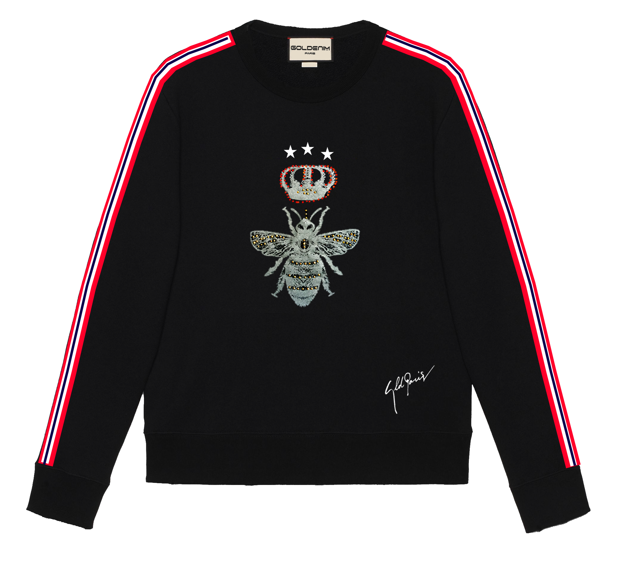 goldenim-paris-homme-1006-noir-sweatshirt-schwarz image 1