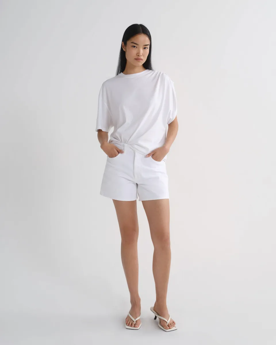 agolde-leith-short-shorts-marshmallow-wei-baumwolle image 1