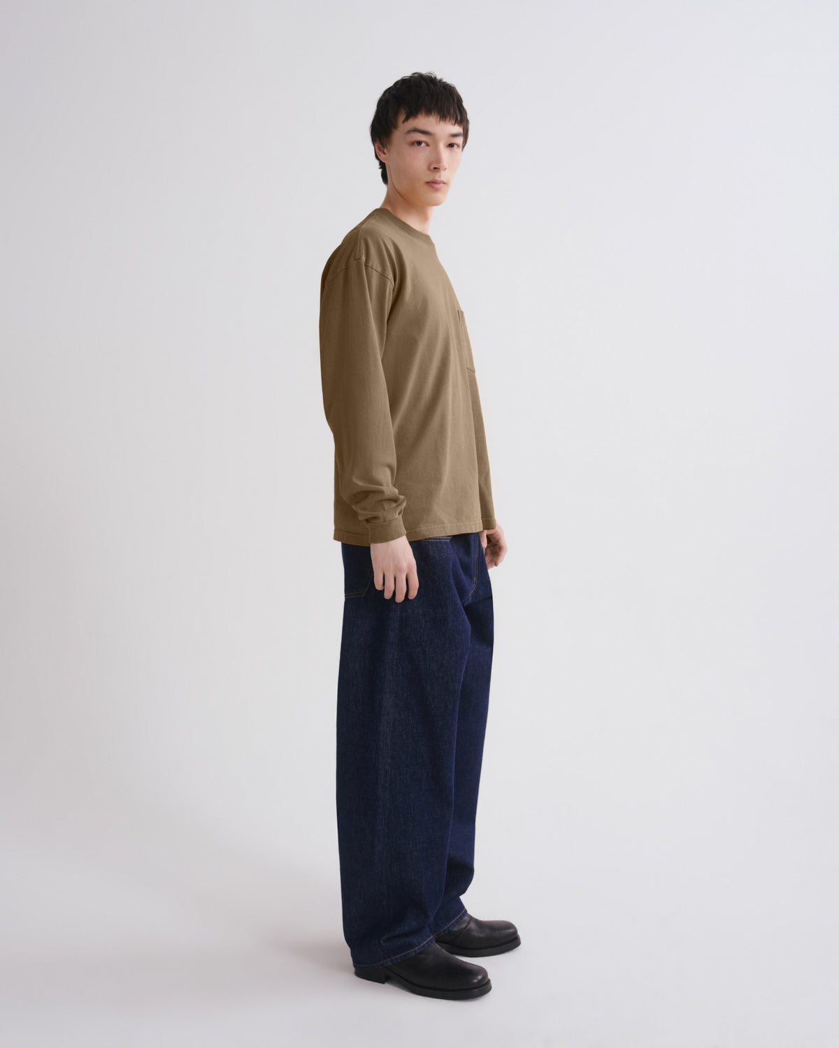 agolde-lucan-long-sleeve-tee-langarmshirt-trail-khaki image 4