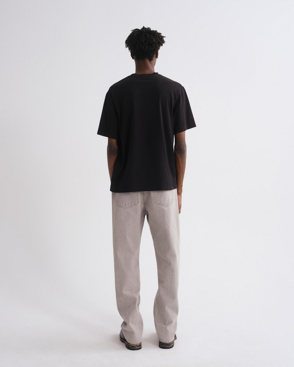 agolde-asha-mock-neck-tee-t-shirt-schwarz-baumwolle image 2