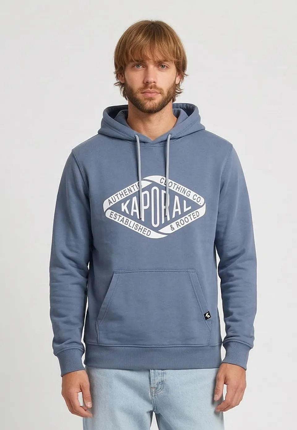 kaporal-benni-herren-hoodie-regular-washed-blau-baumwolle image 1