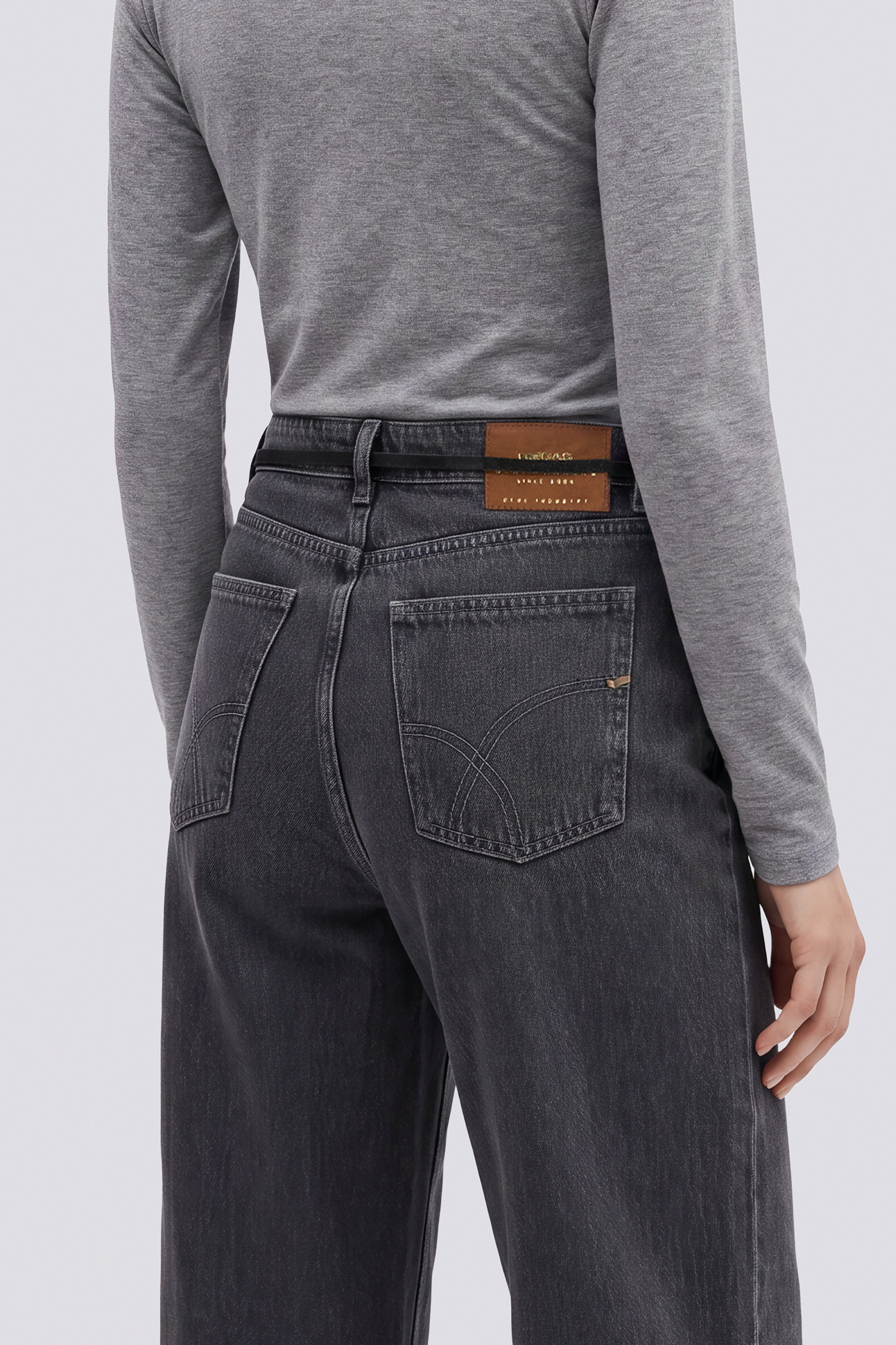 gas-fara-13bm-damen-jeans-wide-fit-schwarzes-denim image 6